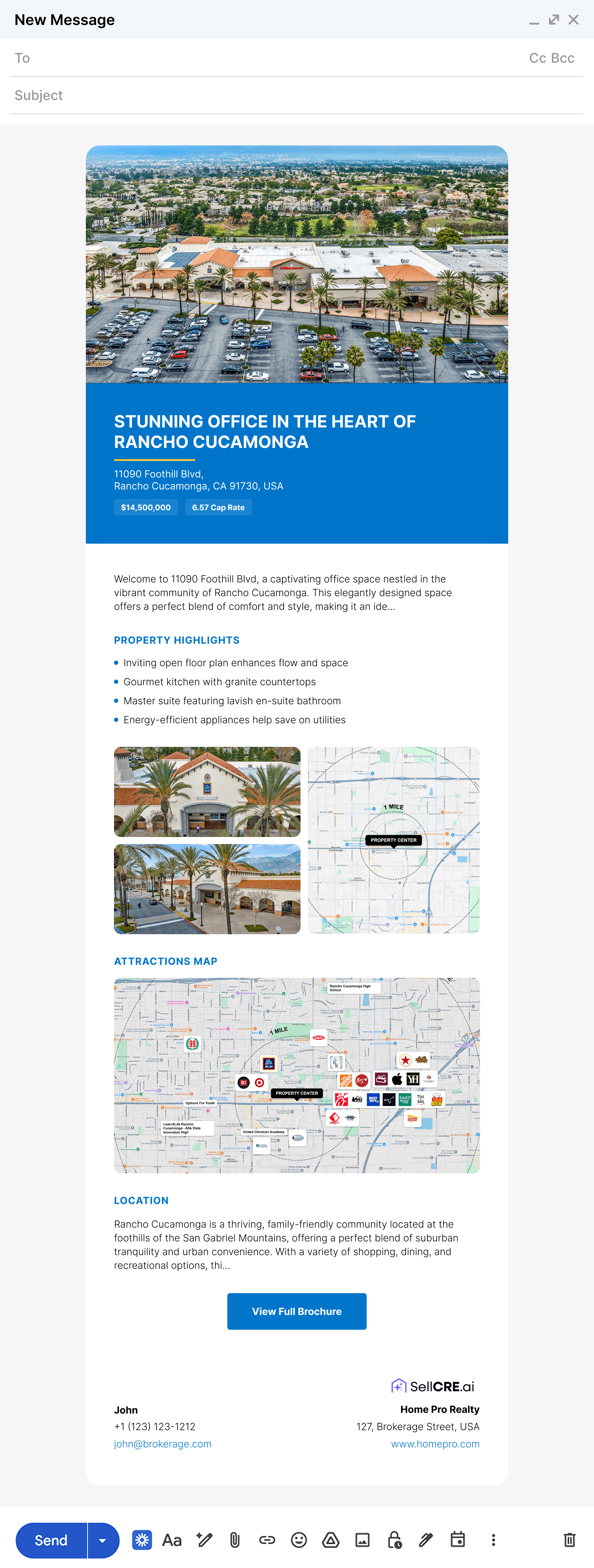 Sample email template